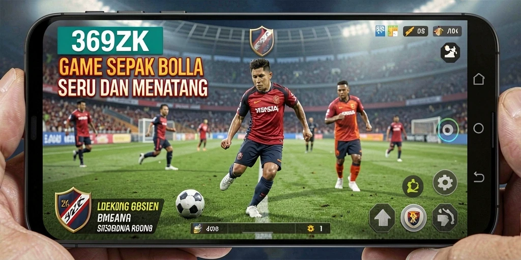 Tampilan gameplay menarik dari 369ZK dengan aksi sepak bola yang seru.