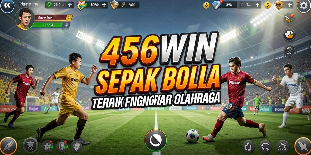Tampilan aksi seru dalam gameplay 456WIN yang menampilkan pertandingan sepak bola.