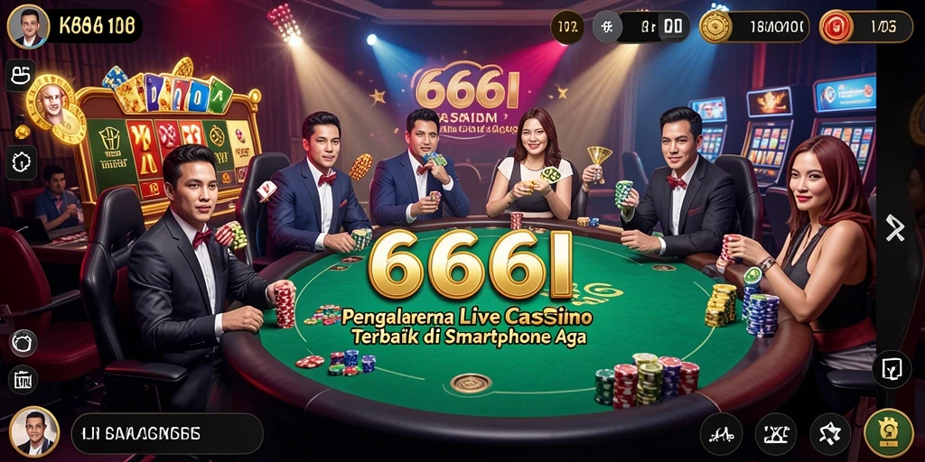 Tampilan gameplay Live Casino di 666I yang mendebarkan.