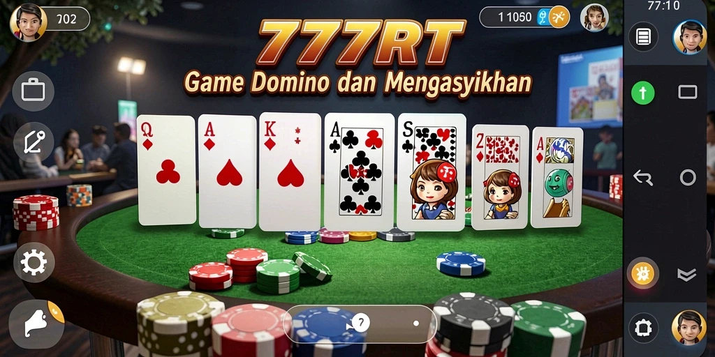 Tampilan seru dari gameplay Domino di 777RT.