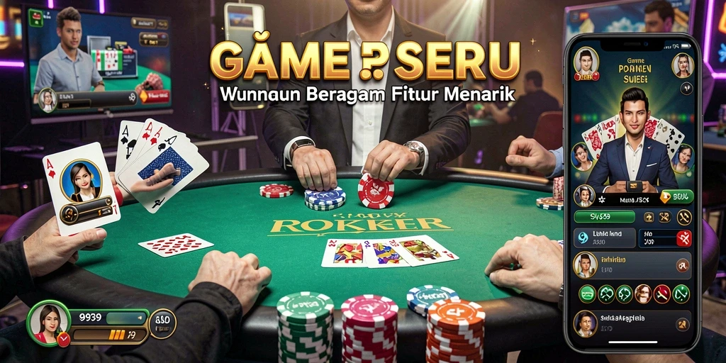 Tampilan gameplay poker yang mendebarkan dan seru di 9939.