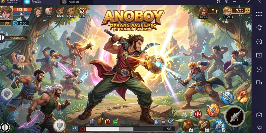 Tampilan gameplay ANOBOY yang seru dan mendebarkan.