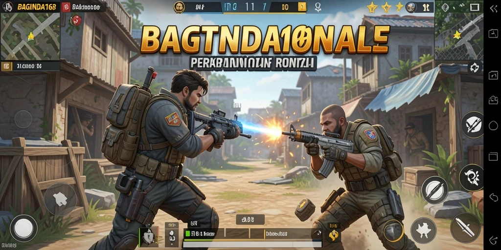 Screenshot gameplay intens saat berjuang di arena Battle Royale.