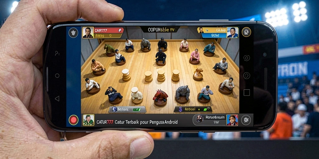 Tampilan interaktif gameplay catur yang menarik dan mendidik.
