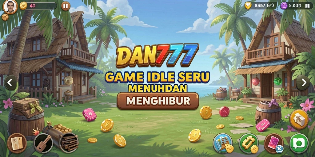 Tampilan gameplay yang seru dari DAN777 yang penuh dengan aktivitas Idle.