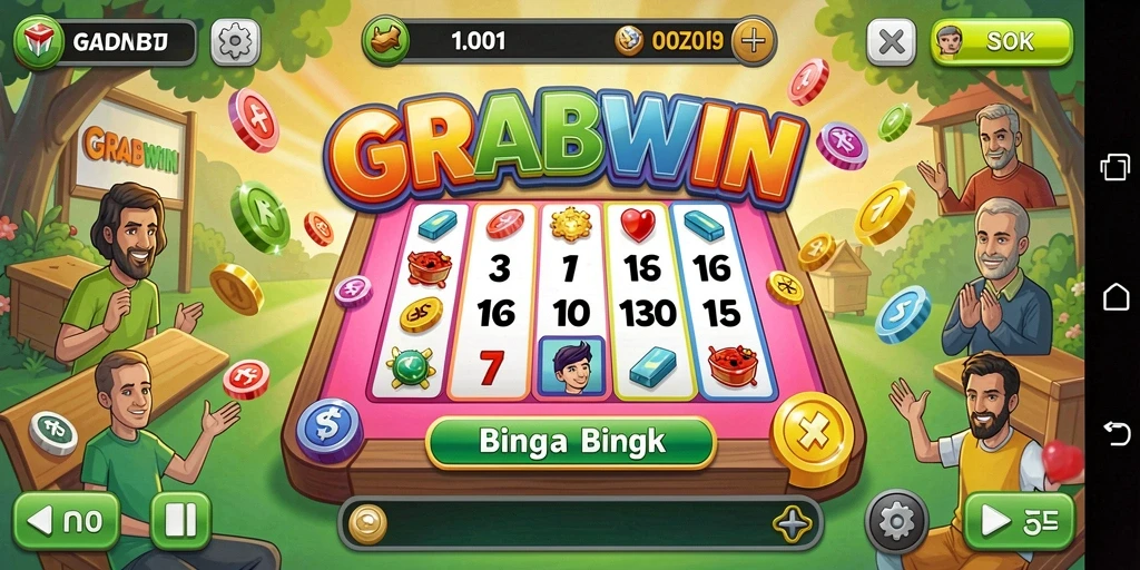 Tampilan gameplay GRABWIN yang mengasyikkan saat bermain Bingo.