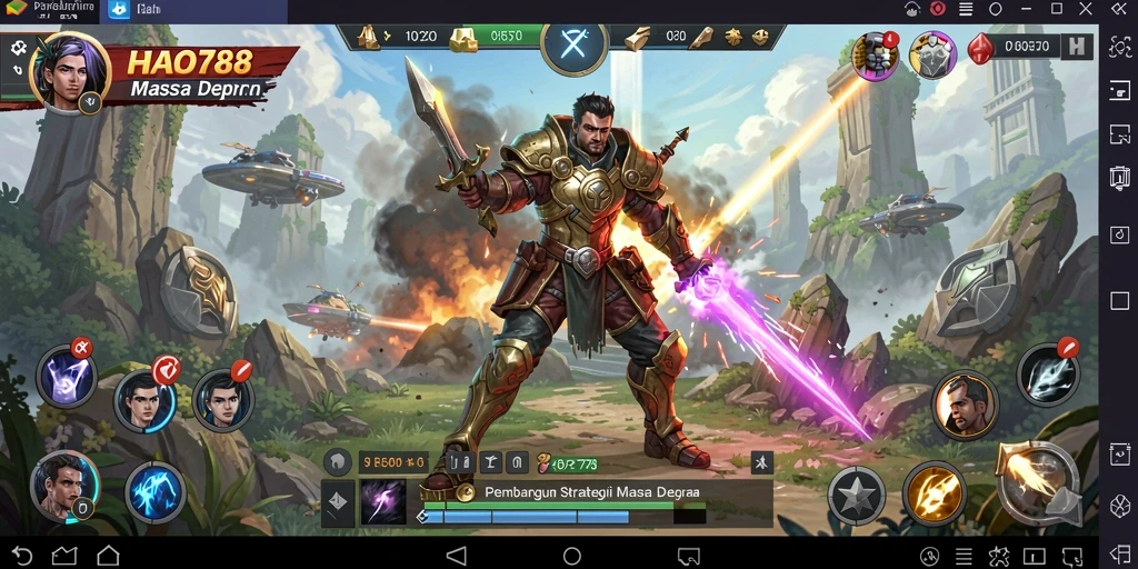 Screenshot dari gameplay HAO788 menampilkan pertempuran strategi yang mendebarkan.