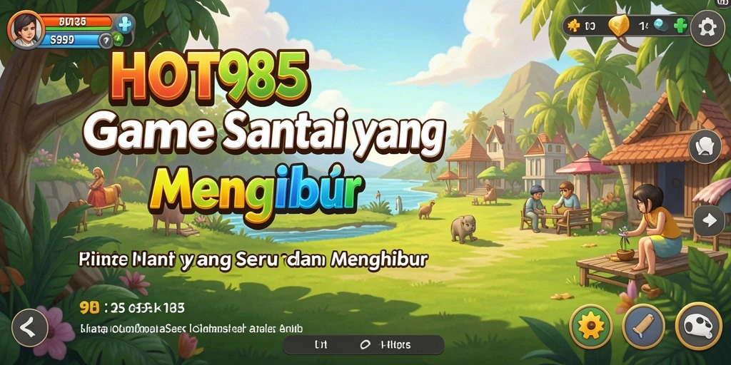 Tangkapan layar HOT985 menunjukkan gameplay yang menyenangkan dan penuh warna.