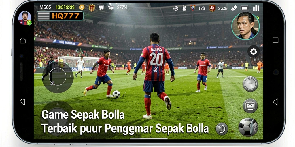 Gameplay menarik dan intens dari HQ777 dalam aksi sepak bola.
