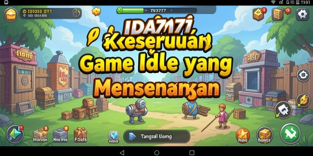 Tangkapan layar menunjukkan gameplay seru IDA777 di mana karakter mengumpulkan sumber daya.