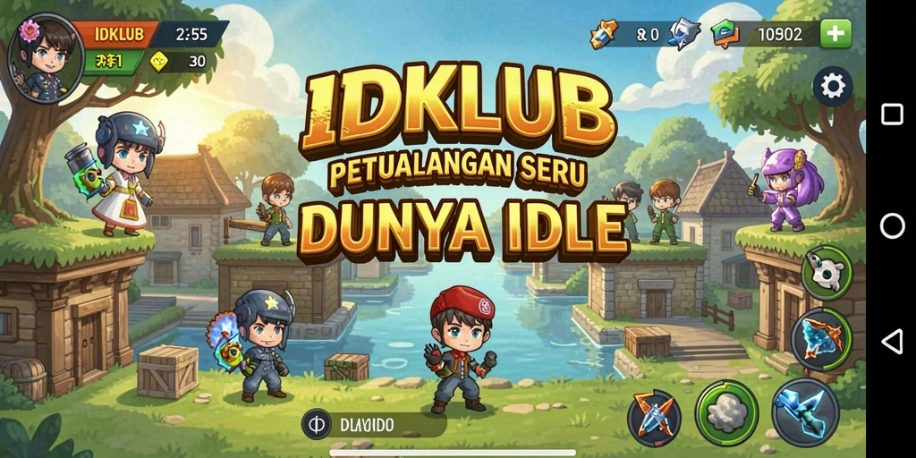 Tampilan gameplay IDKLUB yang menarik dan berwarna.
