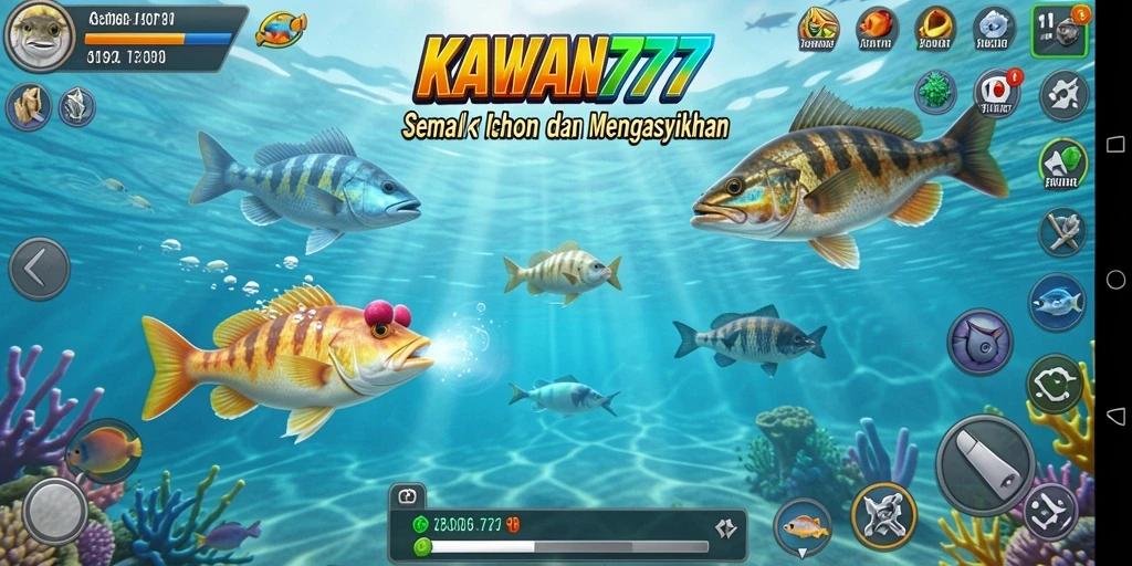 Tangkapan layar menampilkan aksi seru dalam gameplay Tembak Ikan.