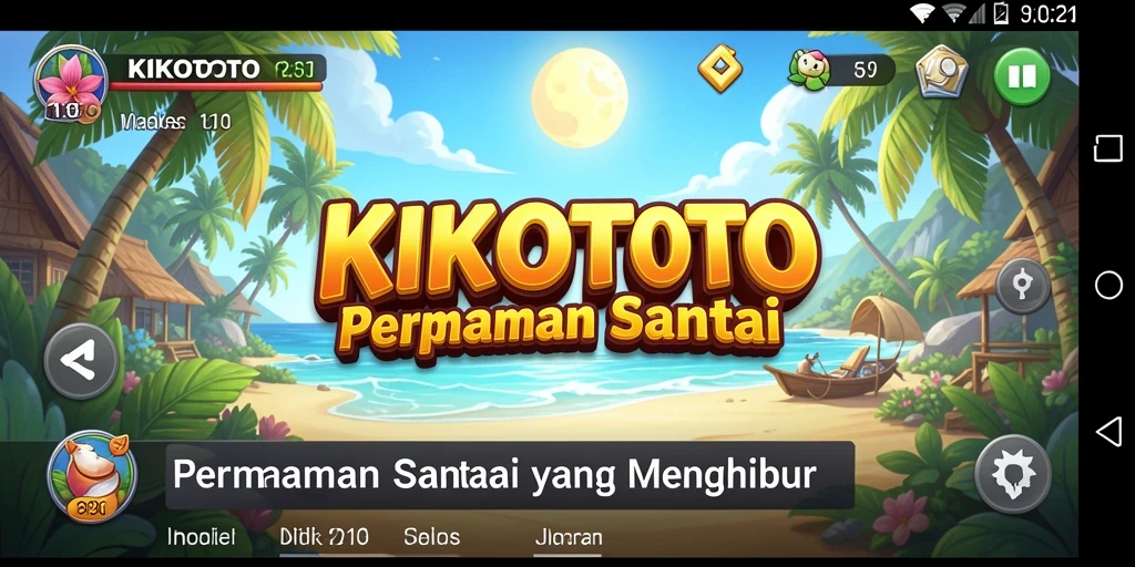Tampilan gameplay KIKOTOTO yang menghibur dan penuh warna.