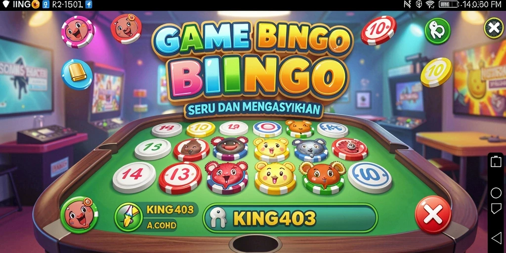 Screenshot gameplay KING403 menampilkan keseruan bermain Bingo.