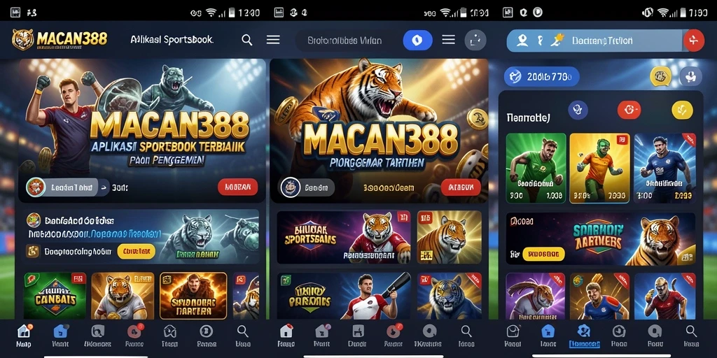 Screenshot utama MACAN388 menampilkan antarmuka Sportsbook yang segar dan menarik.