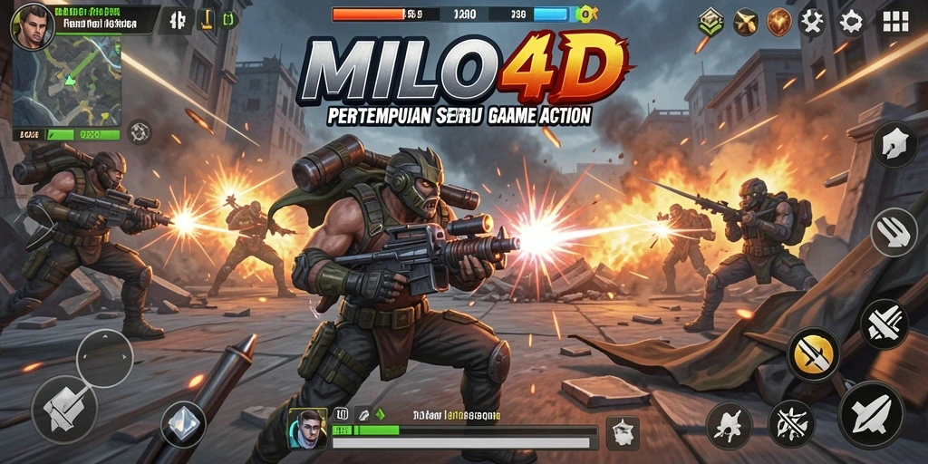 Gameplay seru MILO4D dengan pertempuran intens di arena.