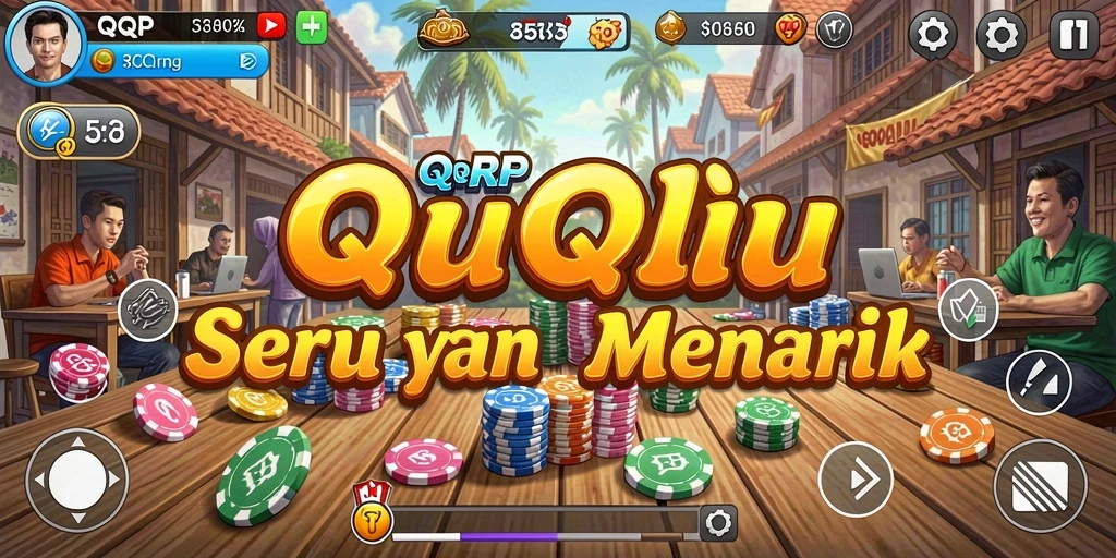 Screenshot gameplay QQRP yang menampilkan keseruan permainan QiuQiu.
