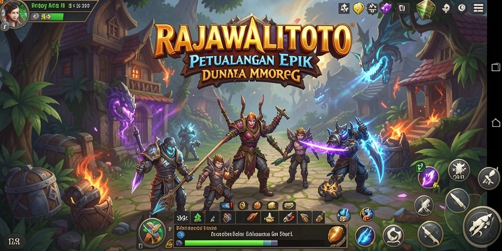 Screenshot utama RAJAWALITOTO menampilkan aksi mendebarkan dalam permainan MMORPG.