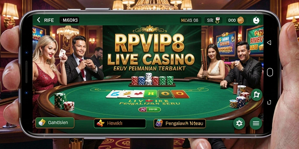 Tampilan gameplay RPVIP8 yang realistis di Live Casino.