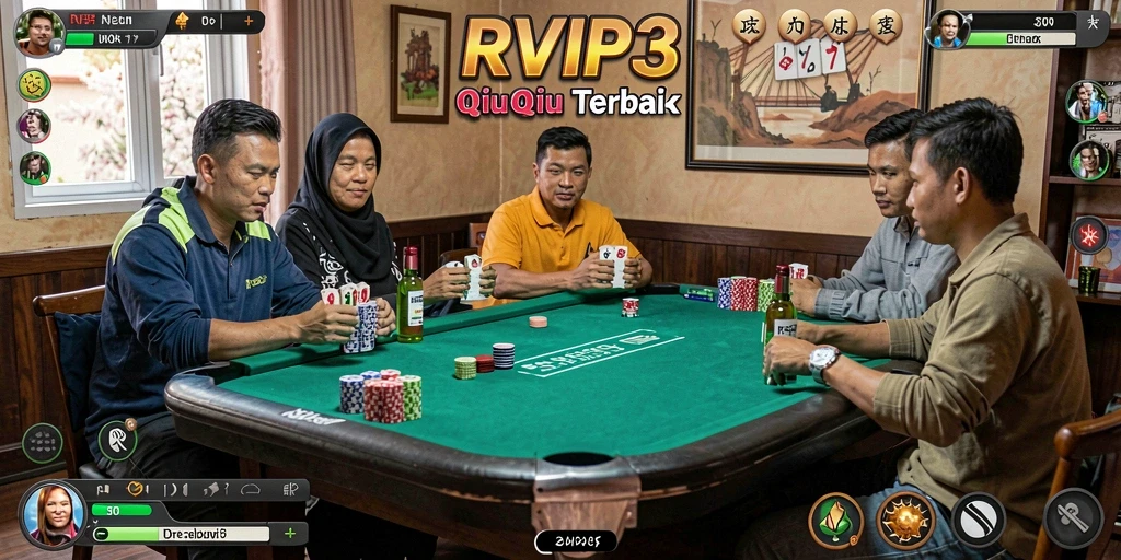 Screenshot menampilkan aksi seru permainan QiuQiu.