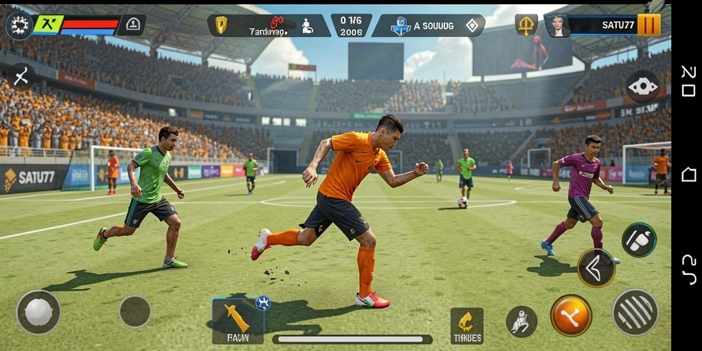Tampilan menarik dari gameplay olahraga di SATU77 yang penuh aksi.