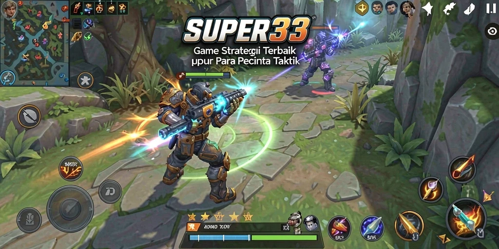 Screenshot gameplay <strong>SUPER33</strong> yang menunjukkan aksi strategi yang mendebarkan.