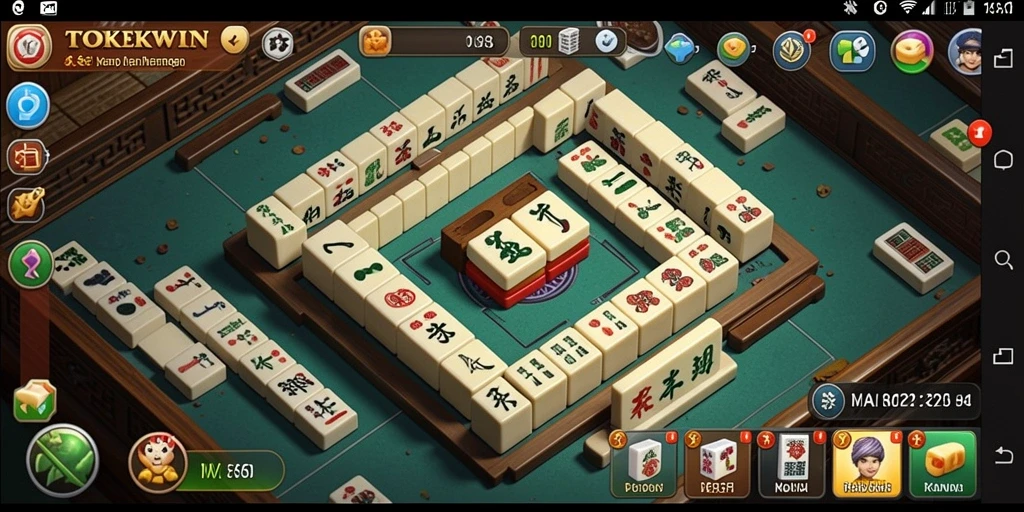 Tampilan screenshot <strong>TOKEKWIN</strong> yang menunjukkan keseruan gameplay Mahjong.