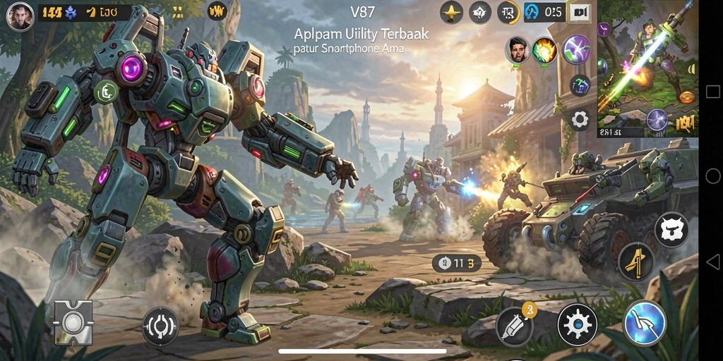 Tampilan antarmuka V87 yang intuitif dan menarik.