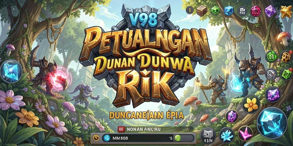 Tampilan gameplay V98 yang seru dan penuh aksi RPG.