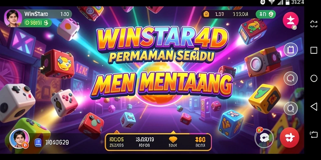 Screenshot gameplay utama WINSTAR4D yang menunjukkan aksi seru.